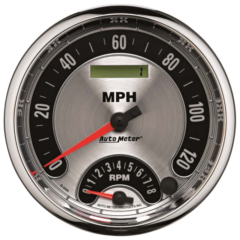 AutoMeter — Autometer American Muscle 5in Tach Speedo Combo In-Dash
5" RPM/SPD COMBO AM - view 1
