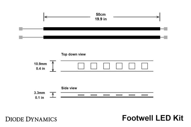 Diode Dynamics — Diode Dynamics LED Footwell Kit - Blue - view 6