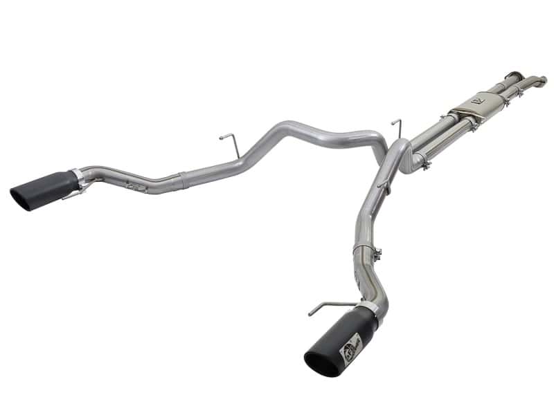 aFe — aFe MACHForce XP 3in 409-SS Exhaust Cat-Back 2017 Ford F-150 Raptor V6-3.5L (tt) w/ Black Tip
Cat-Back Exhaust - view 1