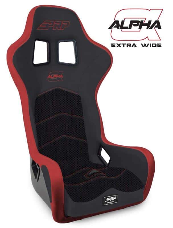 PRP Seats — PRP Alpha Composite Seat/Extra Wide- Black/Red - view 2
