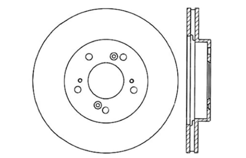 Stoptech — StopTech 97-01 Acura Integra Type R / 97-01 Honda CR-V Slotted & Drilled Right Front Rotor
Slot/Drill Rotor - view 4