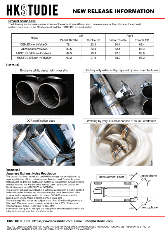 HKS — HKS HKSTUDIE EXHAUST for BMW G87 6MT - view 5
