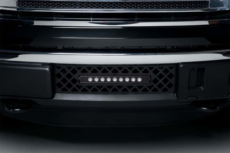 Putco — Putco 11-14 Ford F-150 - EcoBoost Bumper Grille Insert - Black SS Diamond w/ 10in Luminix Light Bar
BmprValanceGrilleIns - view 4