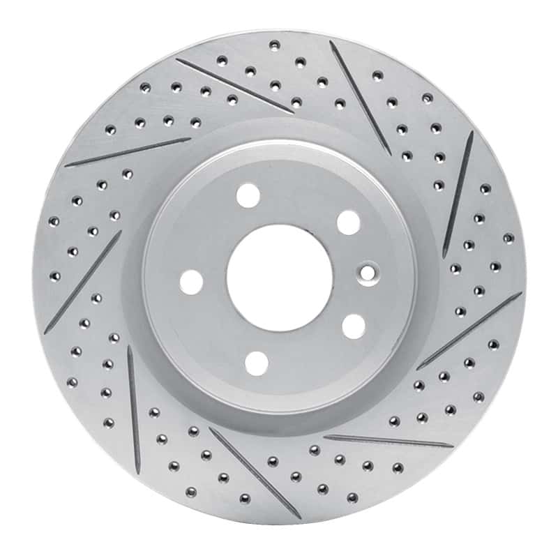 R1 Concepts — R1 11-19 Ford Flex Front Right Drilled & Slotted Geo-Carbon Rotor - view 1