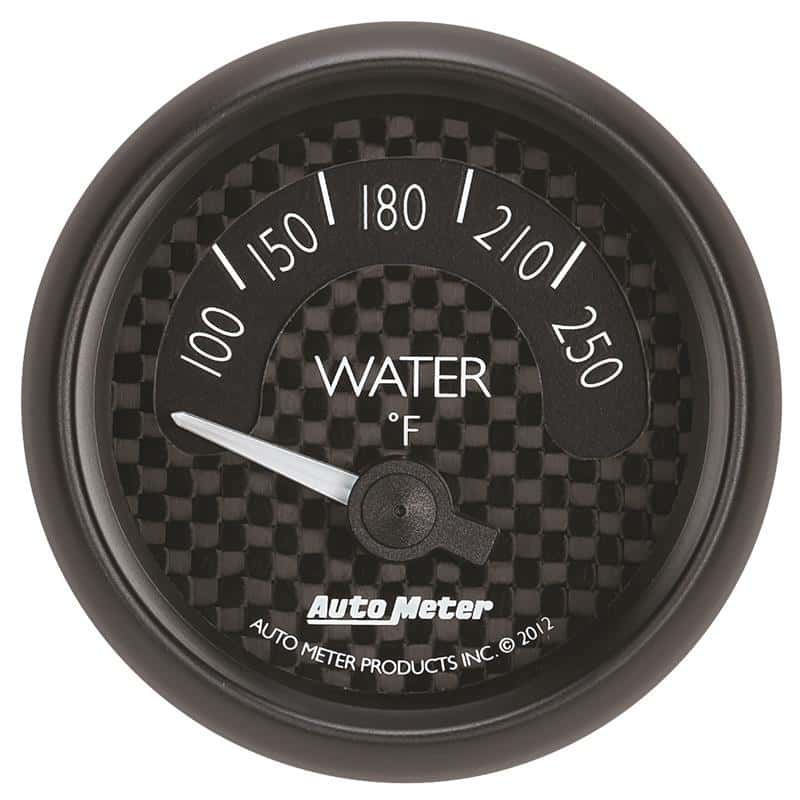 AutoMeter — Autometer GT Series 52mm Short Sweep Electronic 100-250 Deg F Water Temperature
2-1/16" WATER TEMP, - view 2