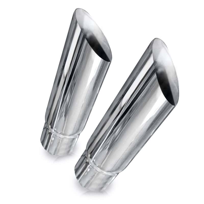 Stainless Works — Stainless Works Angle Cut Resonator Tips 2in ID Inlet 3in Body - view 1