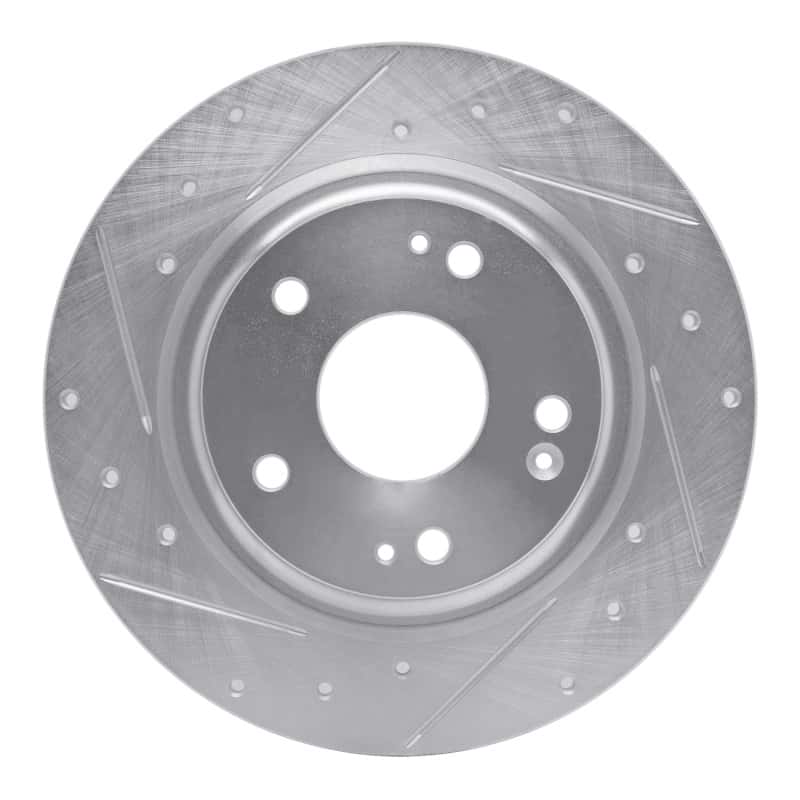 R1 Concepts — R1 17-20 Honda Civic Coupe Rear Left Drilled & Slotted Silver Brake Rotor
R1 Brake Rotor Drill - view 1