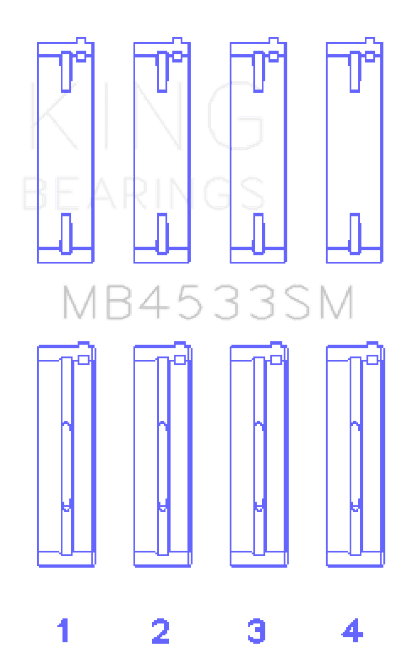 King Engine Bearings — King Engine Bearings Audi 2.1L/2.2L 10V/20V 5cyl Turbo (Size 0.25 Oversized) Main Bearing Set
Engine Bearing - view 2