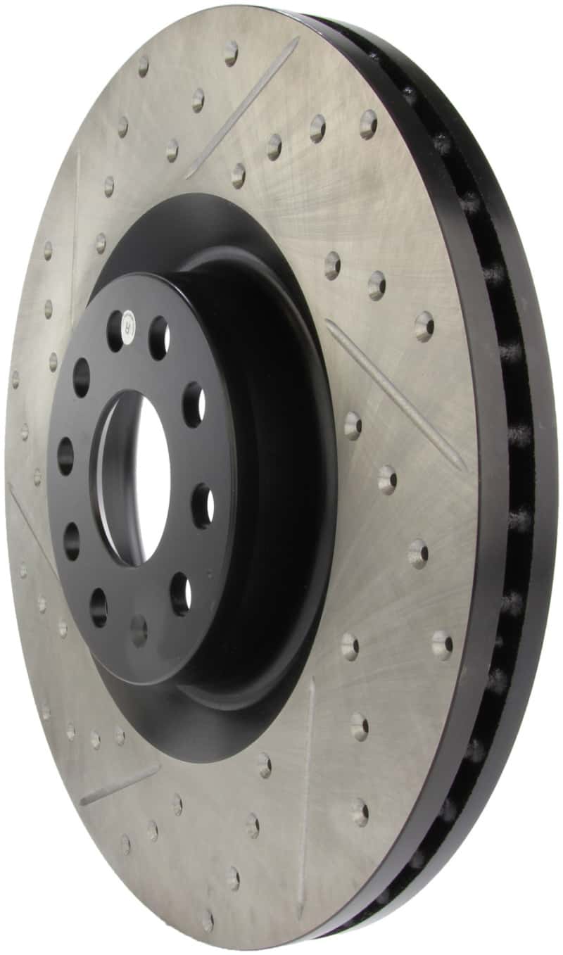 Stoptech — StopTech 09 VW Passat CC / 06-09 Passat Slotted & Drilled Right Front Rotor
Slot/Drill Rotor - view 4