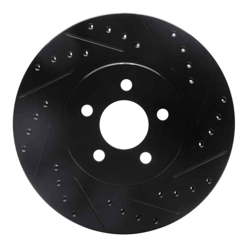 R1 Concepts — R1 95-06 Chrysler CIRRUS Front Right Drilled & Slotted Black Brake Rotor
R1 Brake Rotor Drill - view 1