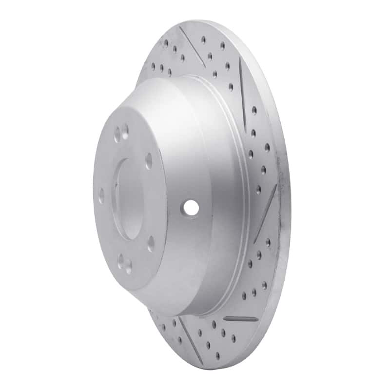 R1 Concepts — R1 10-21 Hyundai Santa Fe Rear Right Drilled & Slotted Geo-Carbon Rotor - view 2