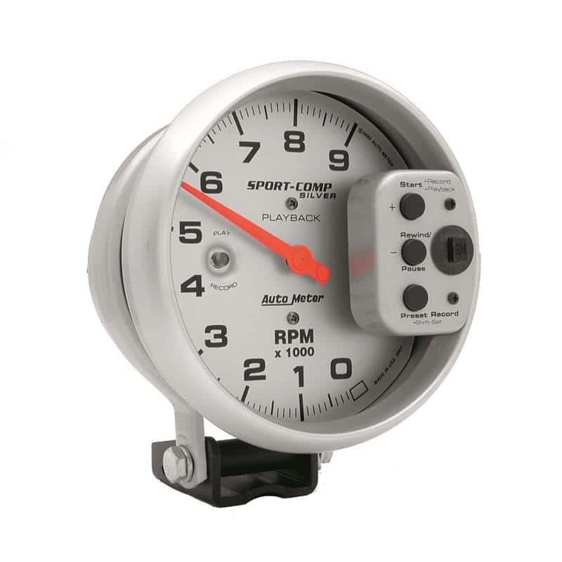 AutoMeter — AutoMeter Gauge Tachometer 5in. 9K RPM Pedestal W/ RPM Playback Ultra-Lite
5" TACH, 9,000 RPM, - view 2