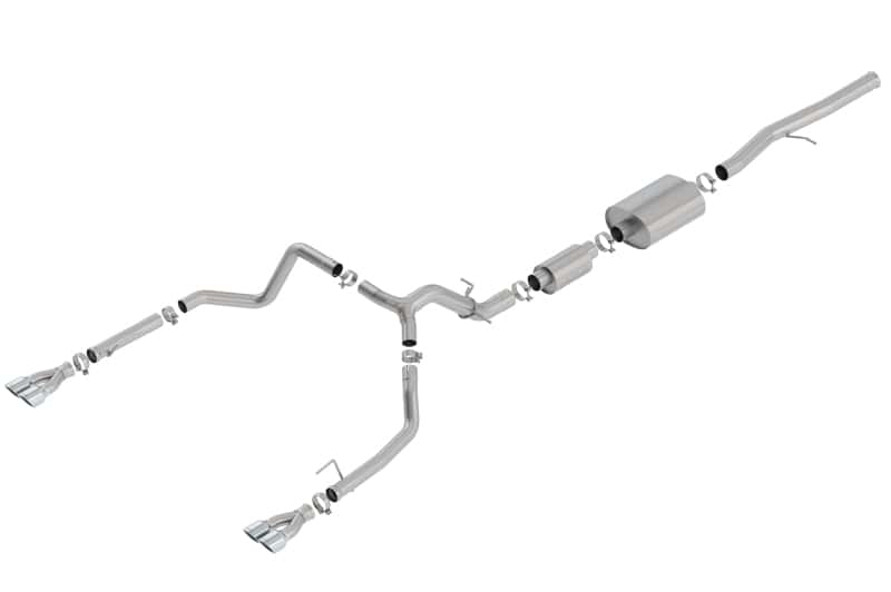 Borla — Borla 19 Chevrolet Silverado/GMC Sierra 1500 6.2L SS (S-Type) Catback Exhaust - Square Chrome Tips
Cat-Back System - view 1