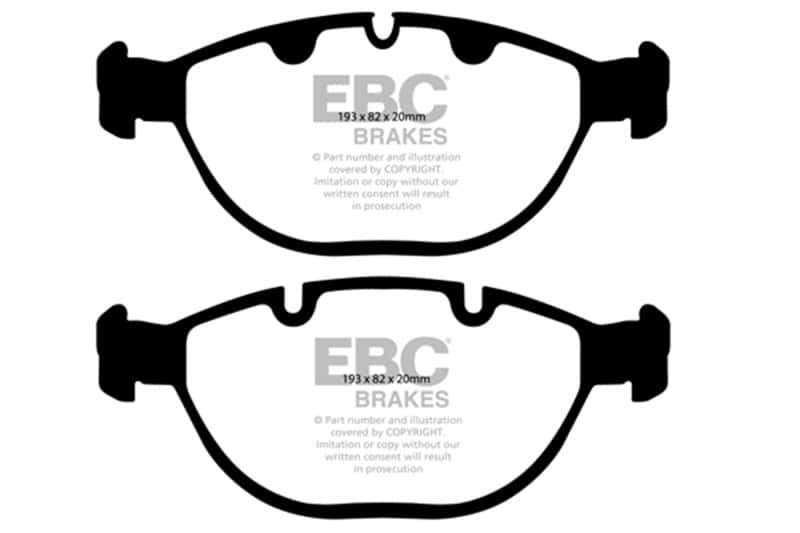 EBC — EBC 02-04 BMW X5 4.6 Ultimax2 Front Brake Pads
Disc Brake Pad - view 1