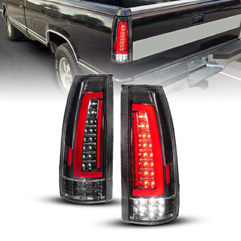 ANZO — ANZO 88-99 Chevy/GMC C/K1500/2500/3500 Full LED Light Tube Taillights Black Housing Clear Lens
TailLightSet - view 2