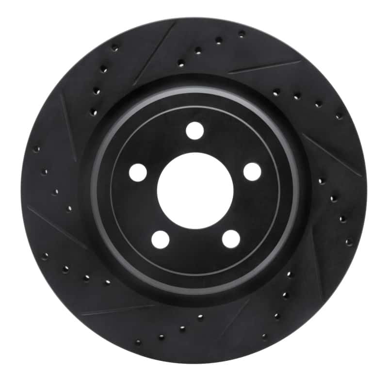 R1 Concepts — R1 06-23 Dodge Charger Rear Left Drilled & Slotted Black Brake Rotor
R1 Brake Rotor Drill - view 1