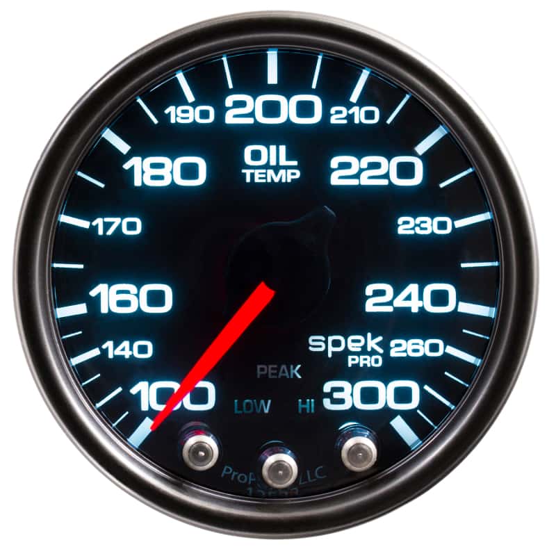 AutoMeter — Autometer Spek-Pro Gauge Oil Temp 2 1/16in 300f Stepper Motor W/Peak & Warn Blk/Smoke/Blk
GA 2" OILT BSB SPEK - view 5