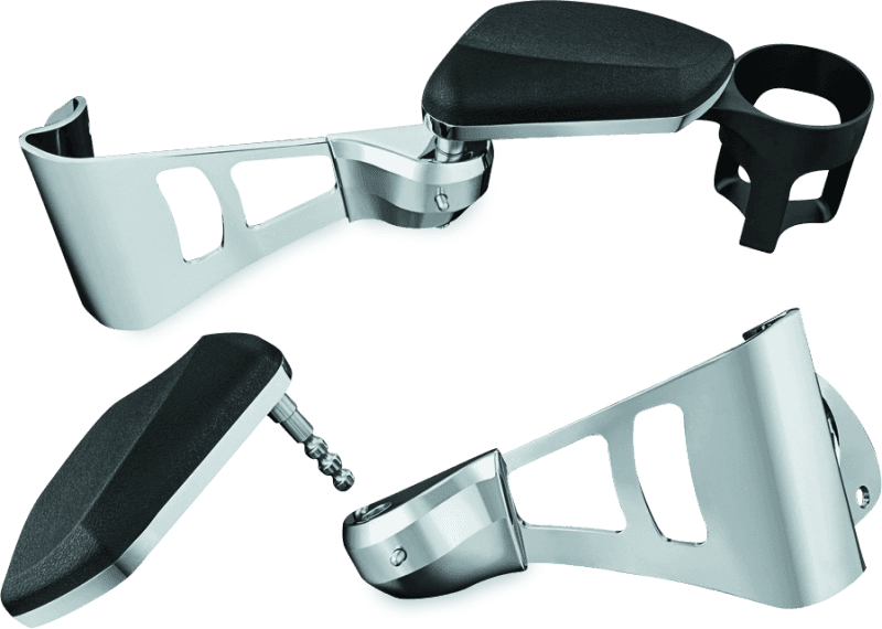 Kuryakyn — Kuryakyn Passenger Armrests 14-Up Touring and Tri Glide Chrome - view 1