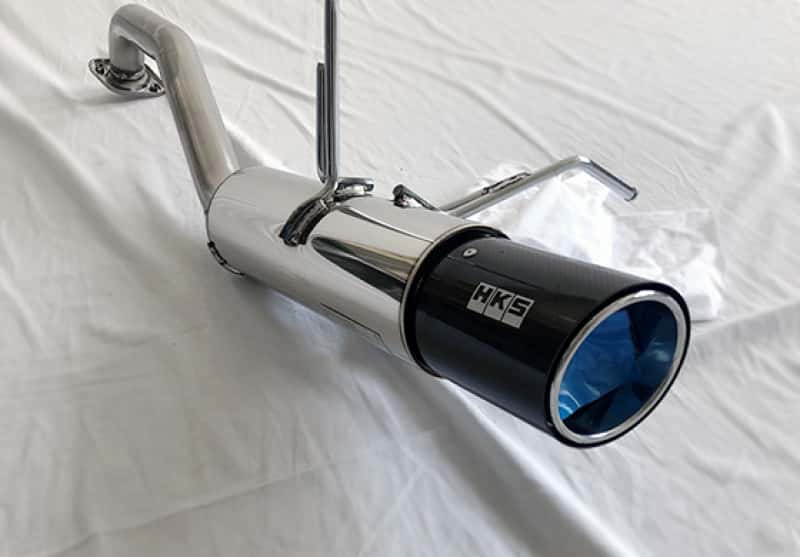HKS — HKS Hi-Power Muffler 2014+ Honda Fit Sport GK5 w/ Carbon Tips - view 3