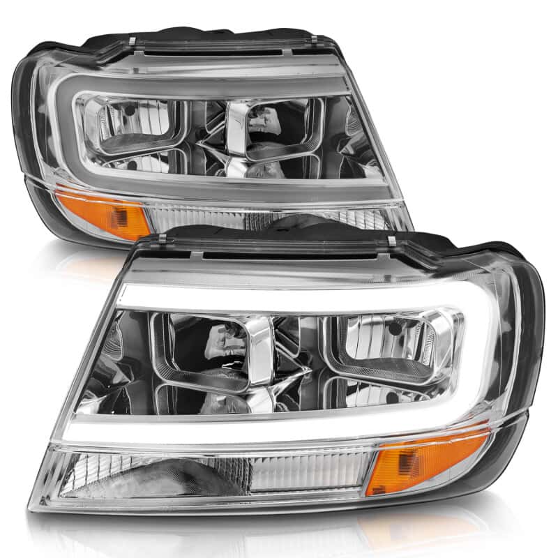 ANZO — ANZO 1999-2004 Jeep Grand Cherokee Crystal Headlights w/ Light Bar Chrome Housing
Head Light Set
HdLtSet - view 8