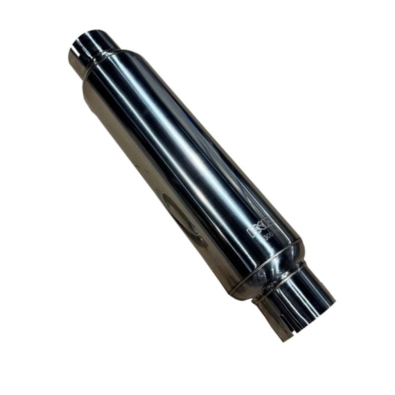 Kooks Headers — Kooks 3in. Round Clamp In Muffler 14in. Long Polished Stainless Steel
3in. Round Muffler
3" Round Muffler - view 6