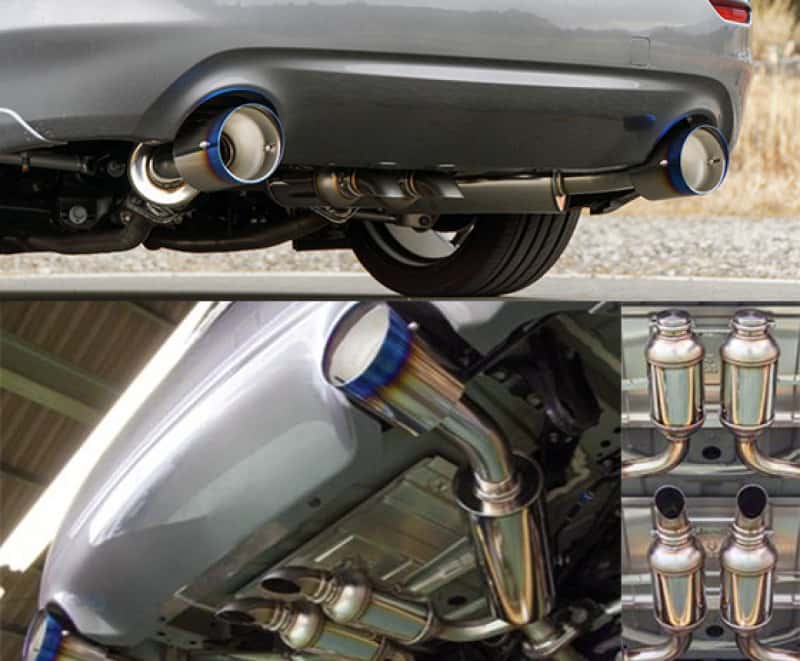 HKS — HKS Q50 VQ37 Dual Hi-Power Titanium Tip Catback Exhaust - view 2