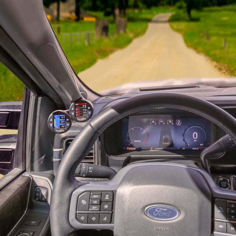 Banks Power — Banks Gauge Pod Kit 2023-2024 Ford F250-450 & 2021-24 F150  iDash Stealth Pod Mount - Dual Gauge
Stealth Pod Mounts - view 3