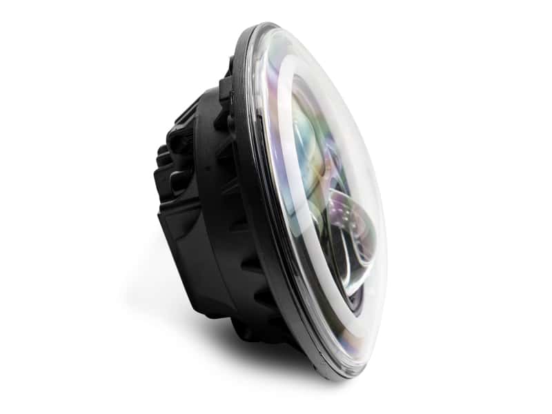 Raxiom — Raxiom 97-18 Jeep Wrangler TJ/JK Axial 7-Inch LED Headlights w/RGB Halo- Blk Hsng (Clear Lens)
Headlights - view 5