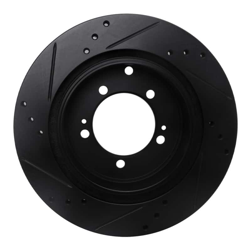 R1 Concepts — R1 93-99 Dodge STEALTH Rear Right Drilled & Slotted Black Brake Rotor
R1 Brake Rotor Drill - view 5
