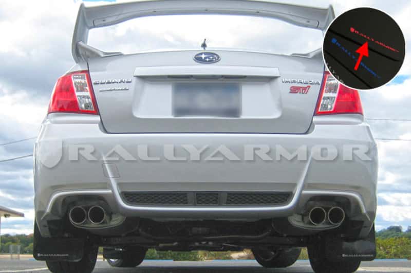 Rally Armor — Rally Armor 11-14 Subaru WRX/STI (Sedan Only) Black UR Mud Flap w/Red Logo
Mud Flap - view 2