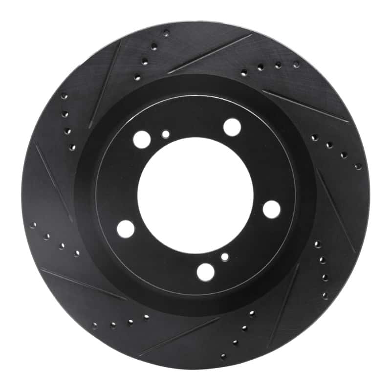 R1 Concepts — R1 07-22 Lexus LX570 Front Left Drilled & Slotted Black Brake Rotor
R1 Brake Rotor Drill - view 1