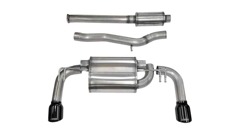CORSA Performance — Corsa 2008-2015 Mitsubishi Lancer Evolution X Sedan 2.0L Black Sport Dual Rear Cat-Back Exhaust
Exhaust - view 1