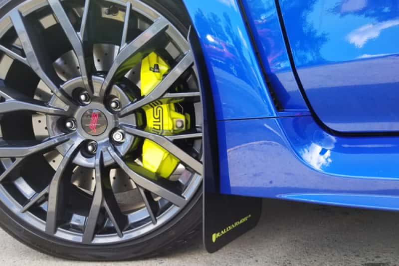 Rally Armor — Rally Armor 15-21 Subaru WRX/STI Black UR Mud Flap w/Green Logo
Mud Flap - view 2