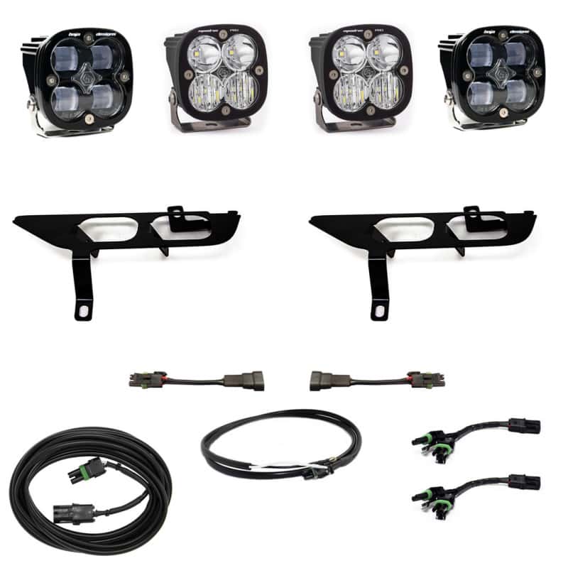 Baja Designs — Baja Designs 2021+ Ford F150 Fog Pocket Kit SAE Clear Squadron Sport DC with Upfitter - view 2