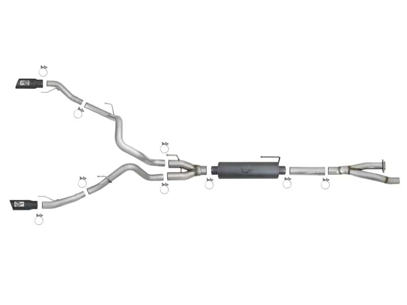 aFe — aFe MACH Force-Xp 3in to 3-1/2in 304 SS Cat-Back Exhaust w/Black Tip 17-18 Ford F-150 Raptor V6 3.5L
Cat-Back Exhaust - view 6
