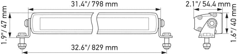 Hella — Hella Universal Black Magic 32in Thin Light Bar - Driving Beam
LEDLightBar - view 7