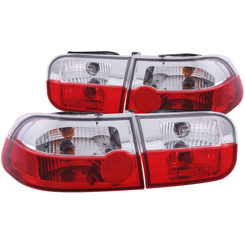 ANZO — ANZO 1992-1995 Honda Civic Taillights Red/Clear
TailLightSet - view 1