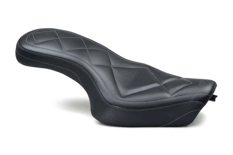Mustang Motorcycle — Mustang 04-21 Harley Sportster Super Tripper 1PC Seat Carbon- Black - view 1