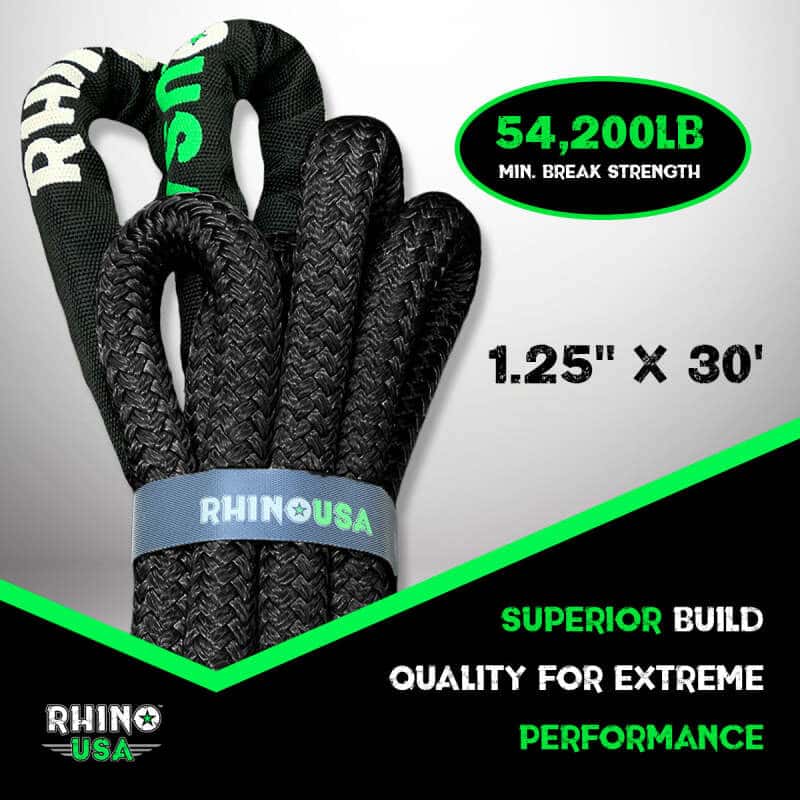 Rhino USA — Rhino USA Kinetic Energy Recovery Rope (1.25In X 30Ft) Black
Recovery Rope - view 2