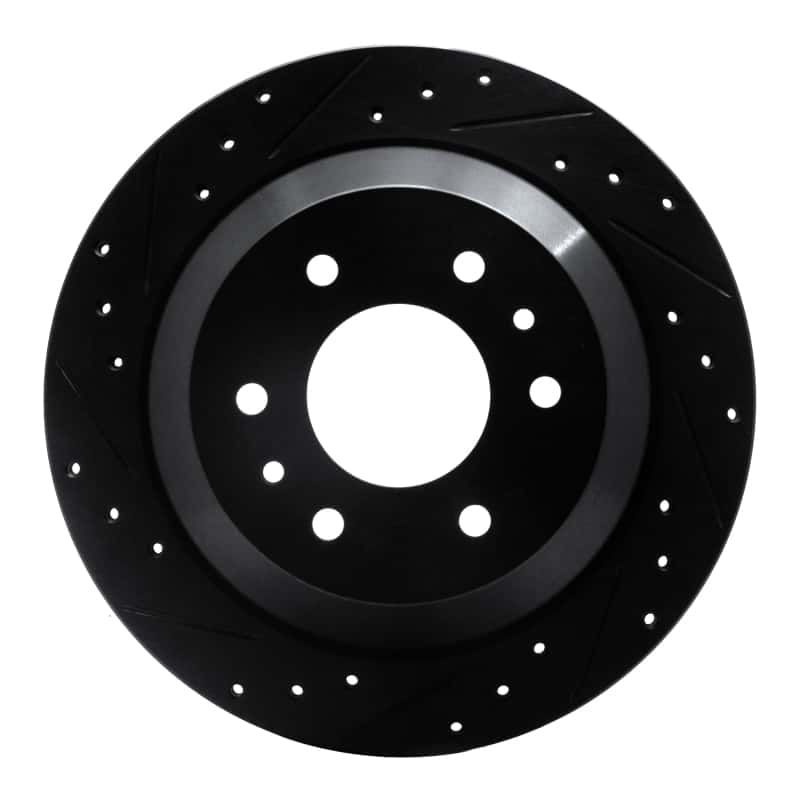 R1 Concepts — R1 02-09 Buick Rainier Rear Left Drilled & Slotted Black Brake Rotor
R1 Brake Rotor Drill - view 1
