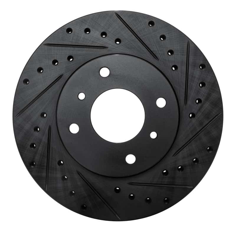 R1 Concepts — R1 93-06 Infiniti G20 Front Right Drilled & Slotted Black Brake Rotor
R1 Brake Rotor Drill - view 1