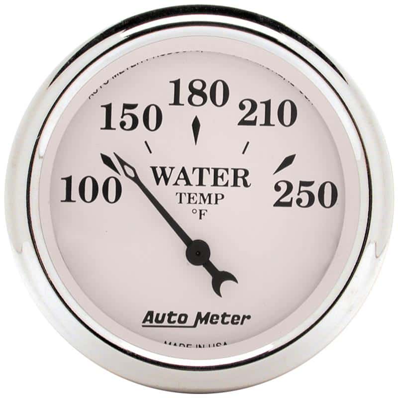AutoMeter — AutoMeter Gauge Water Temp 2-1/16in. 250 Deg. F Elec Old Tyme White
2" WATER TEMP, 100-2 - view 1