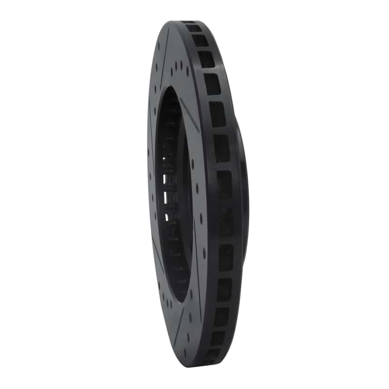 R1 Concepts — R1 90-04 Mitsubishi Montero Sport (USA/Canada) Front Right Drilled & Slotted Black Brake Rotor
R1 Brake Rotor Drill - view 4