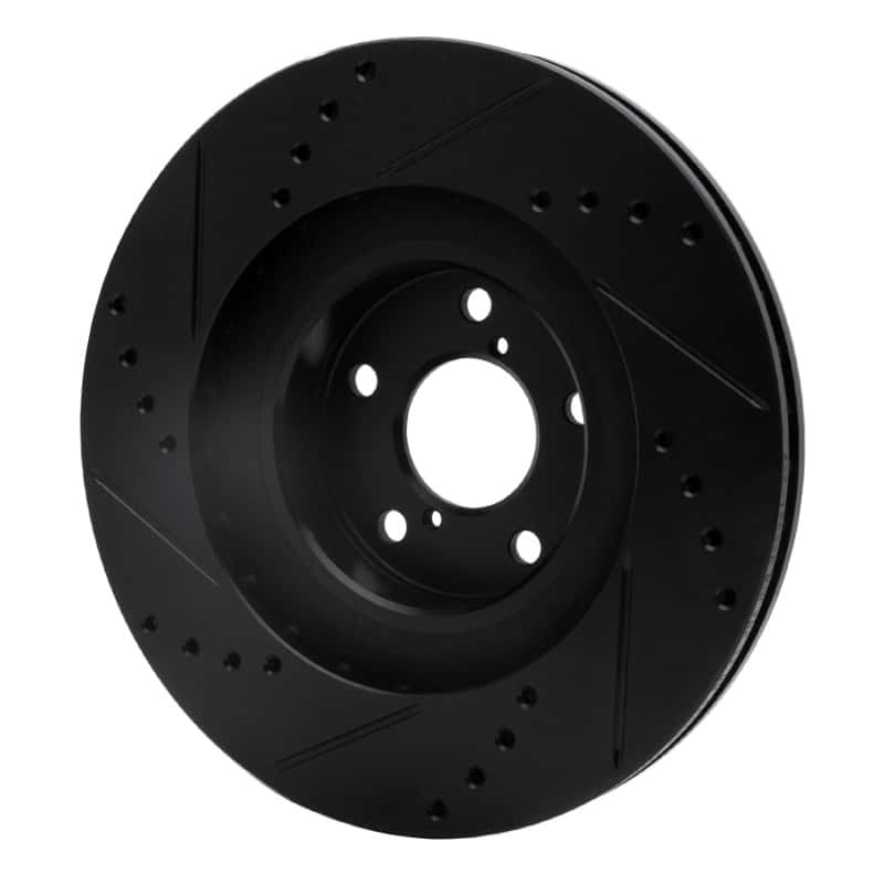R1 Concepts — R1 01-08 Saab 9-2X Front Right Drilled & Slotted Black Brake Rotor
R1 Brake Rotor Drill - view 4