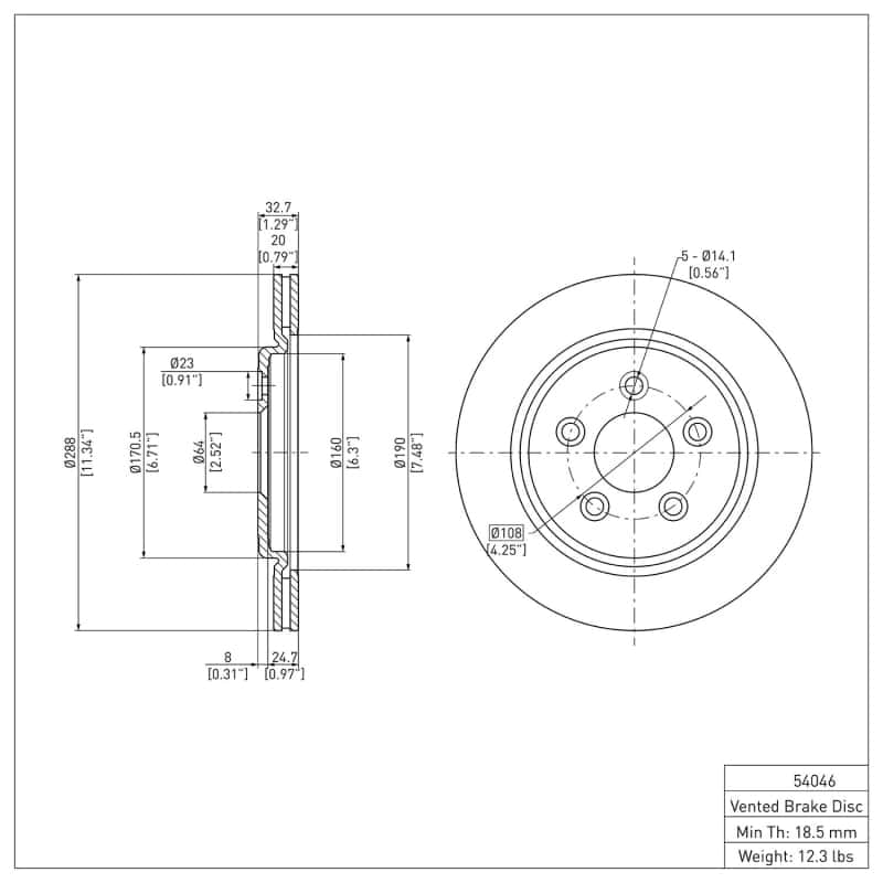 DFC — DFC 00-06 Ford Thunderbird Rear GeoSPEC Coated Rotor
DFC Brake Rotor - view 6