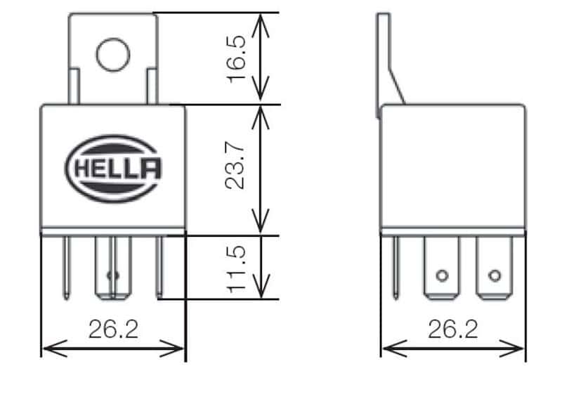 Hella — Hella RELAY MINI ISO 5P 12V SPST D87 DIO BKT - view 7