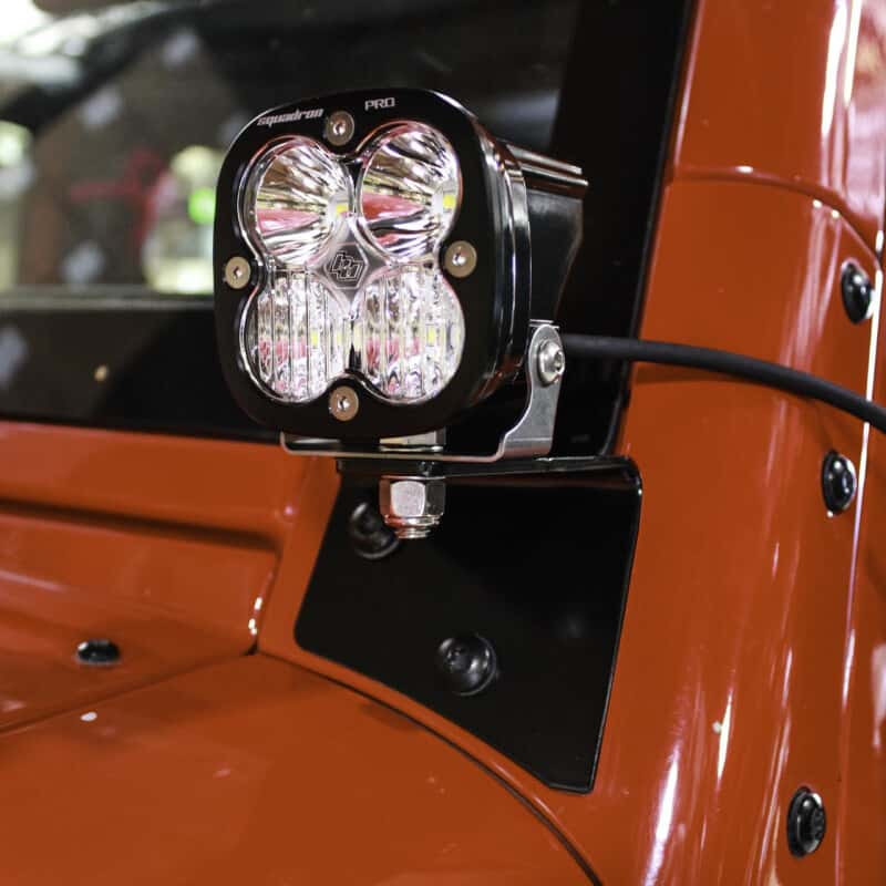 Baja Designs — Baja Designs 07-18 Jeep Wrangler JK Squadron Pro Spot A-Pillar Kit LED Light Pods - White - view 2