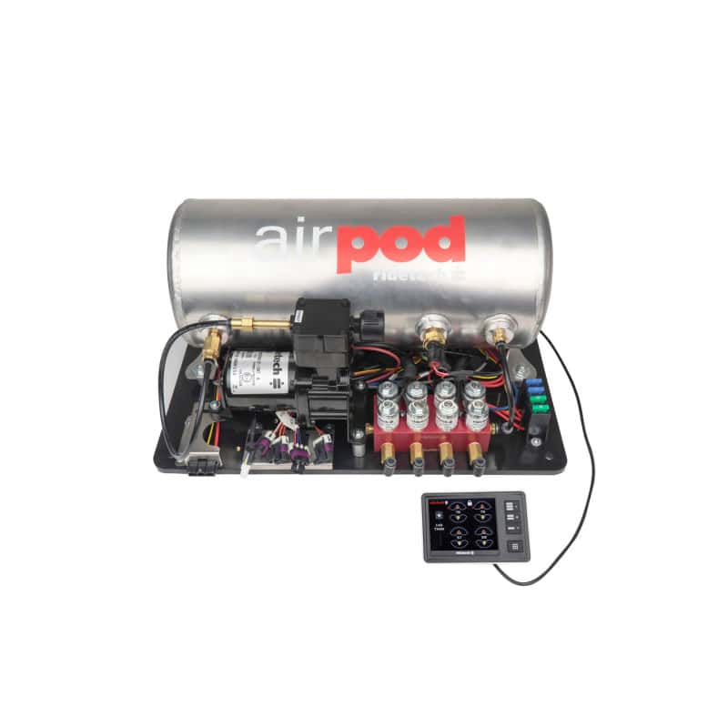 Ridetech — Ridetech RidePro E5 Air Ride Suspension Control System 3 Gal Single Compressor AirPod 1/4in Valves
3 Gallon AirPod Ride - view 2