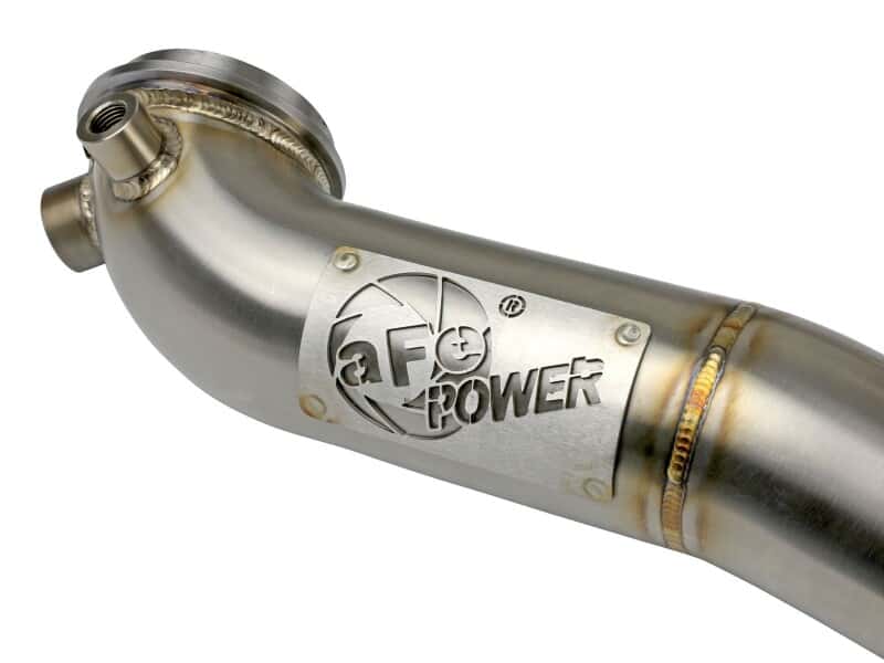 aFe — aFe MACH Force-Xp Downpipe GM Diesel Trucks 15-16 V8-6.6L (td) LML
Stainless Downpipe - view 4