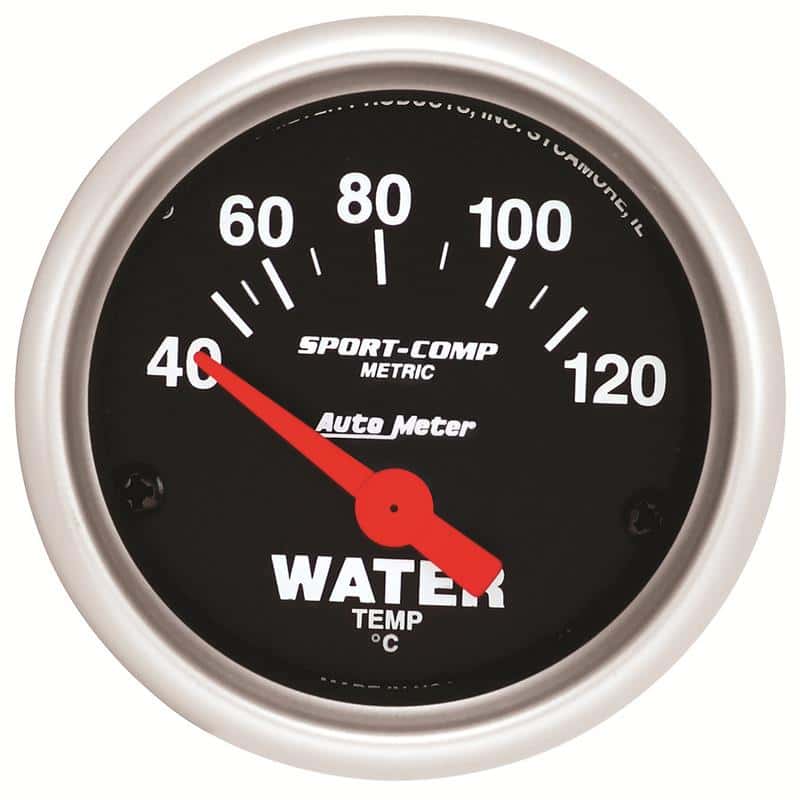 AutoMeter — Autometer Sport-Comp 52mm 40-120 Degree Short Sweep Electronic Water Temperature Gauge
2" WATER TEMP, 40-12 - view 2
